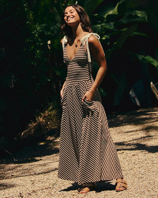 Cecelia Midi Dress - Coconut Milk Combo