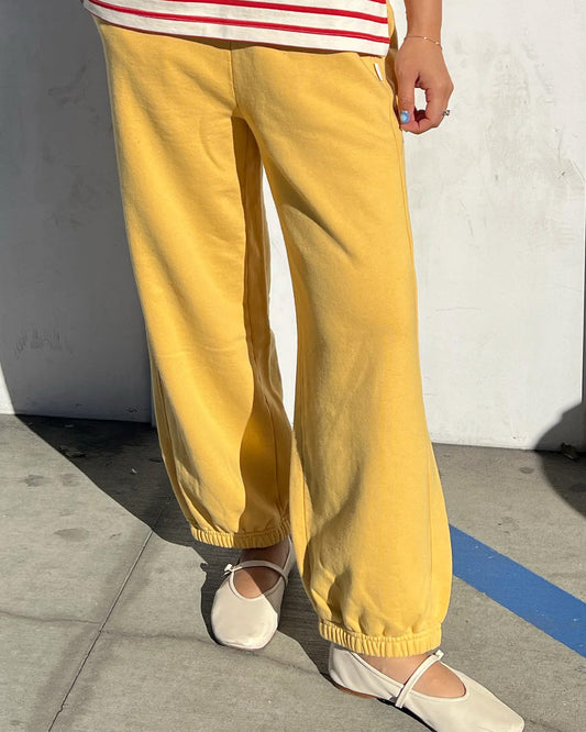 French Terry Balloon Pants - Deep Yellow