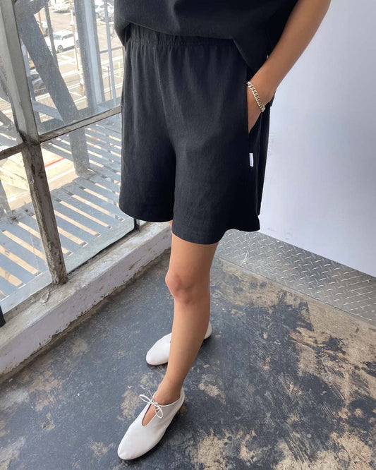 Flared Basketball Shorts - Black