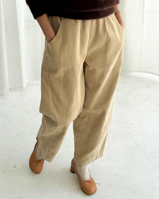 Corduroy Arc Pants - Khaki