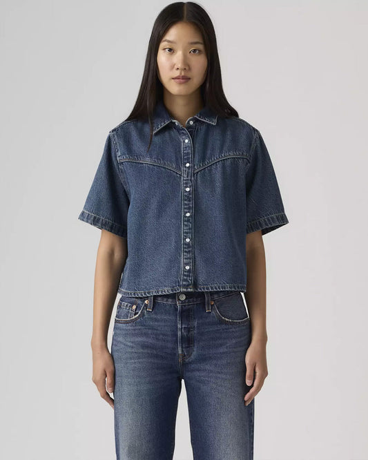 Logan Short Sleeve Denim Shirt - Tinted Times