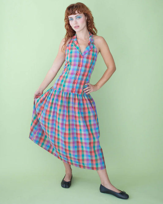 Vaughn Dress - Colorburst Plaid