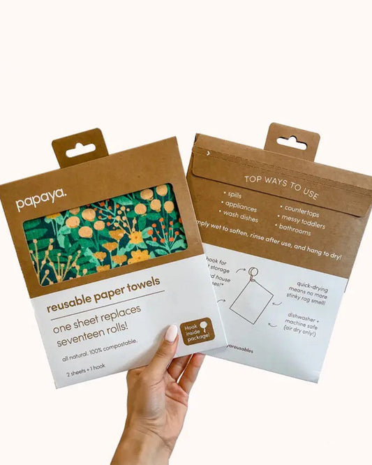 Secret Garden Reusable Paper Towel/Swedish Dish Cloth Set