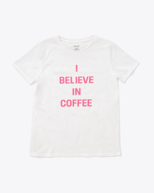 I Believe in Coffee Tee - Pink