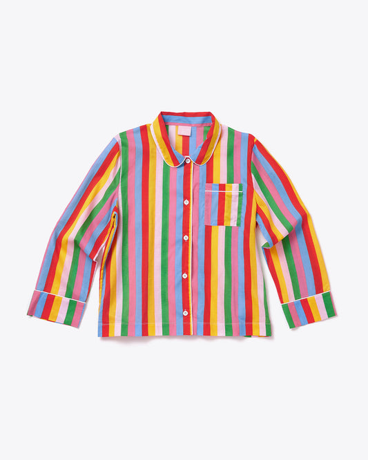 Long Sleeve Leisure Shirt - Rainbow Stripes