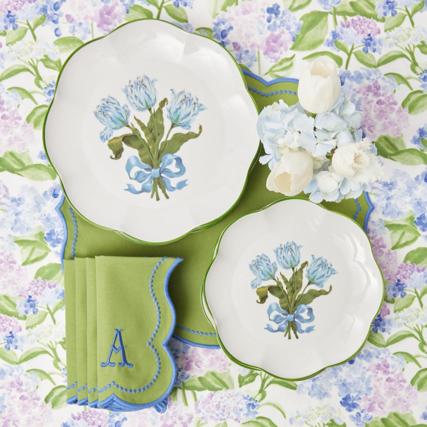 Blue Tulip Dinner Plate