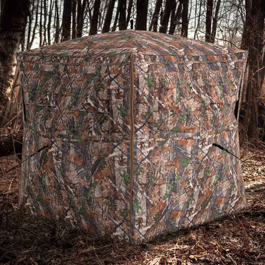 360° Pop-Up Hunting Blind – One-Way See-Through, 2-3 Person, Silent Windows