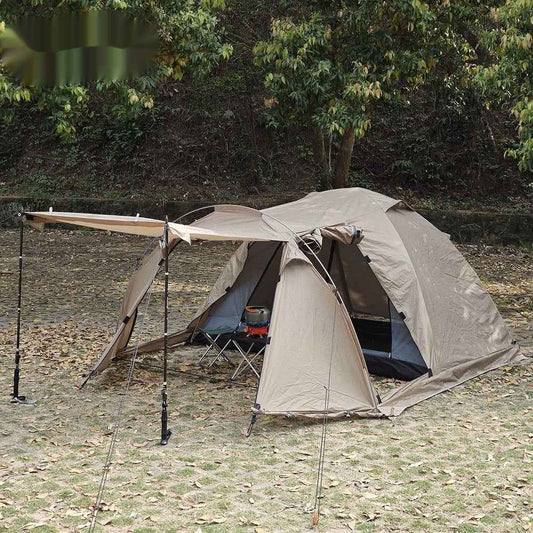 2-Person Camping Tunnel Tent with Extendable Dome – 4-Season, Double Layer