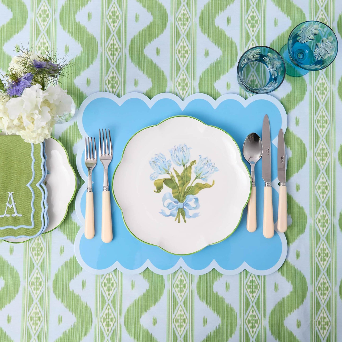 Blue Tulip Dinner Plate