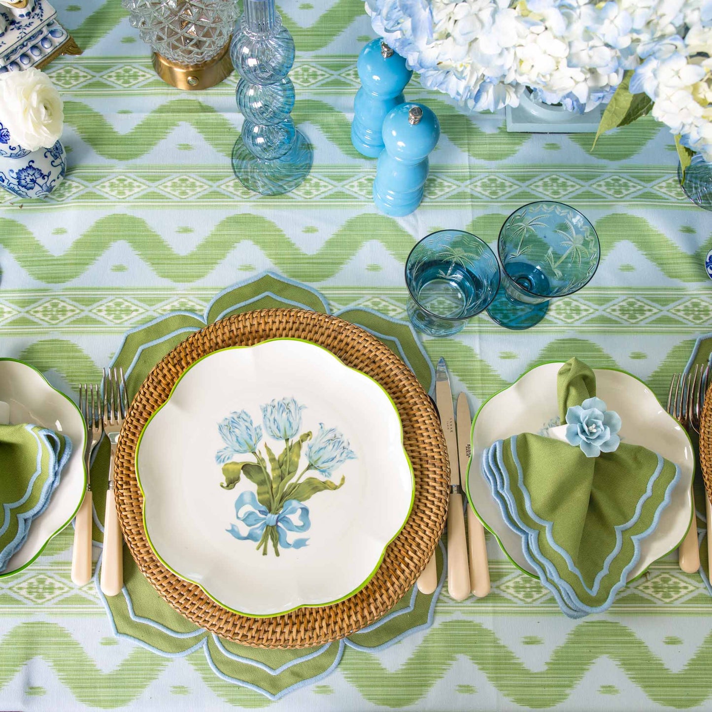 Blue Tulip Dinner Plate