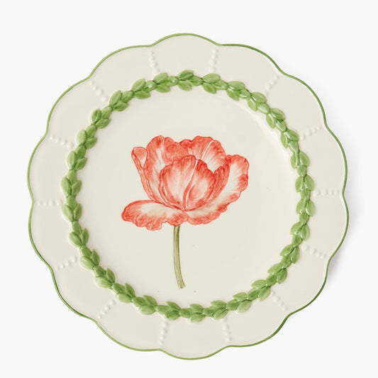 Green Laurel Tulip Dinner Plate