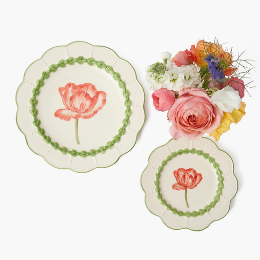 Green Laurel Tulip Starter Plate