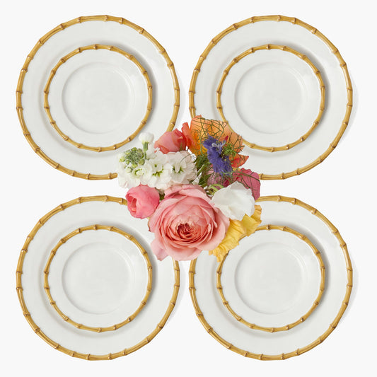 Nancy Bamboo Dinner & Starter Plates (Set of 8)