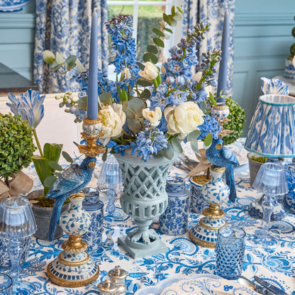 Blue Parrot Candle Holders (Pair)