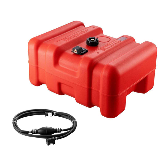 Portable Outboard Marine Fuel Tank — 55L / 14.5 Gal with Hose