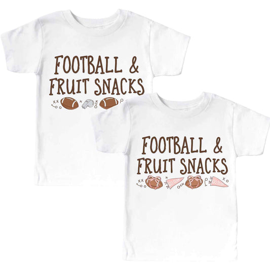 Football & Fruit Snacks Kids Graphic Tee | White