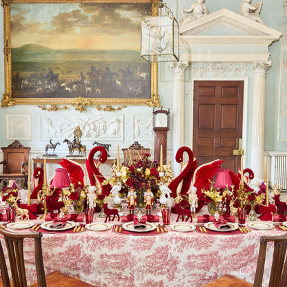 Red Velvet Bow Candle Holders (Pair)