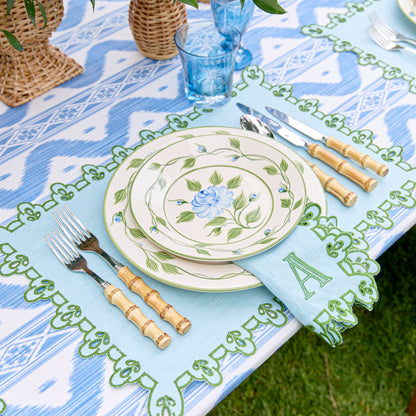 Blue Rose Bud Dinner Plate