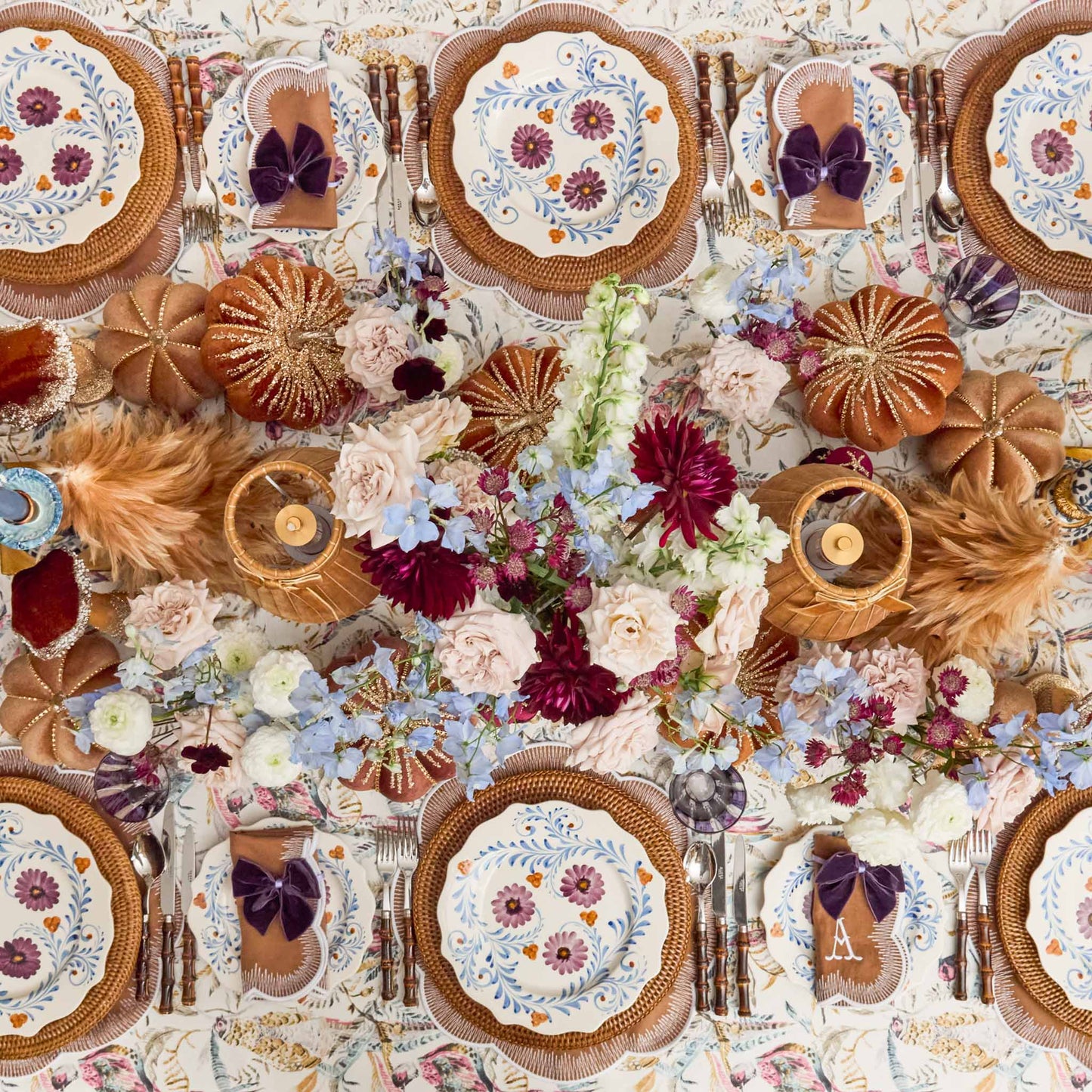 Damson Flowers Dinner Plate