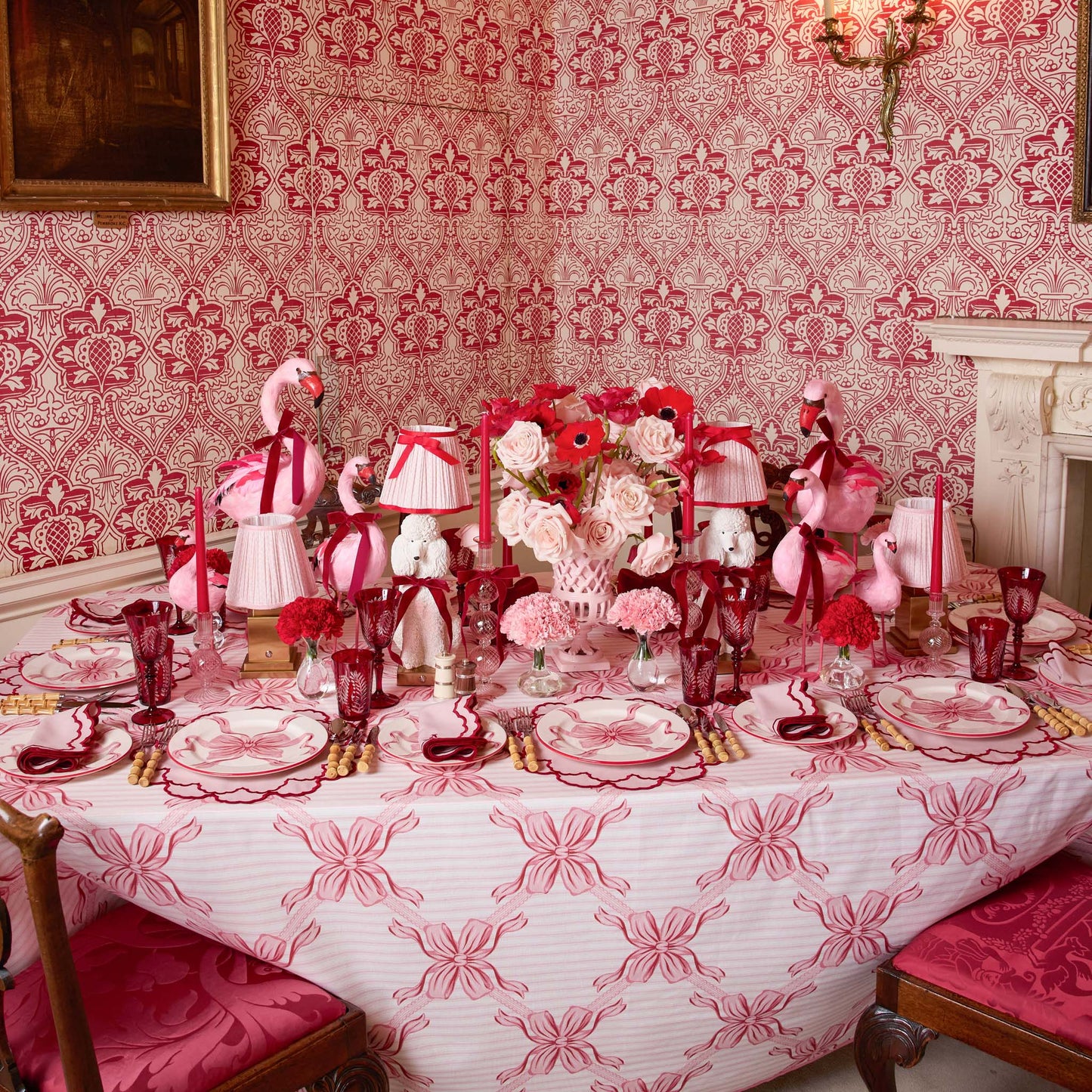 Pink Audrey Bow Tablecloth