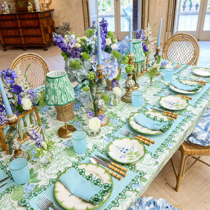 Green & Blue Lady Isabella's Garden Tablecloth