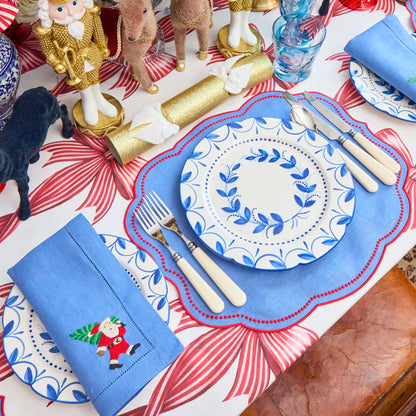 Blue & Red Eloise Placemats & Father Christmas Napkins (Set of 4)