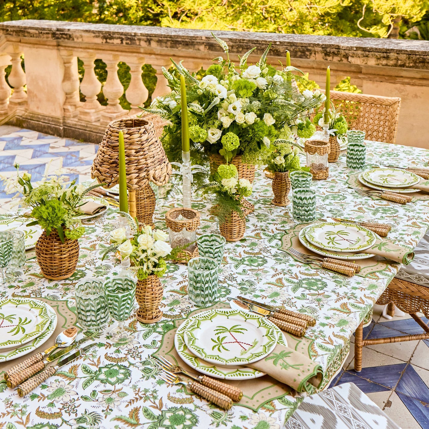 Helena Blockprint Tablecloth