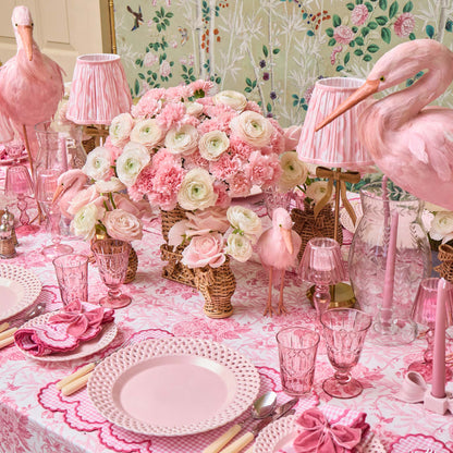Pink Chloe Engraved Glassware (Set of 8)