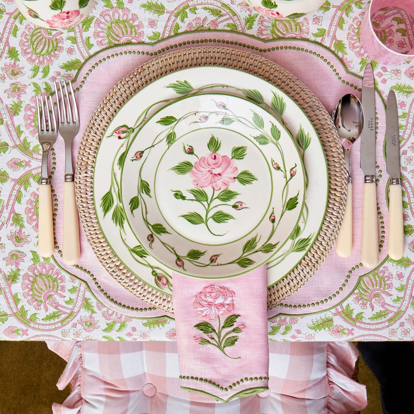 Rose Bud Dinner & Starter Plates (Set of 8)
