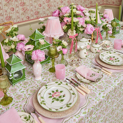 Rose Bud Dinner & Starter Plates (Set of 8)