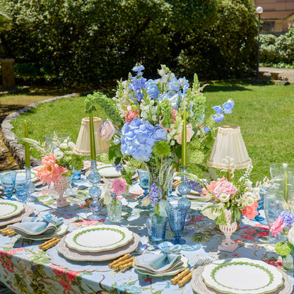 Soft Blue Fiore Napkin Rings (Set of 4)