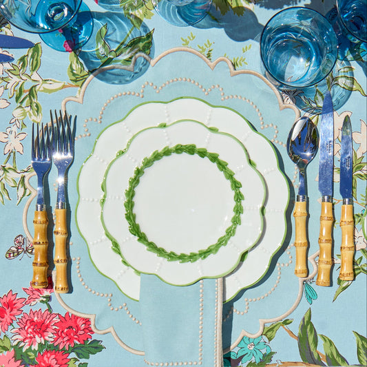 Duck Egg Blue & Sand Mariana Placemats & Napkins (Set of 4)