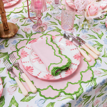 Pink & Green Lily Placemats (Set of 4)