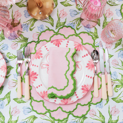 Pink & Green Lily Placemats (Set of 4)