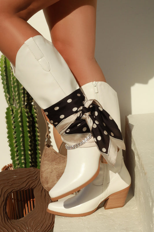 Festival Forever Cowgirl Boots - White