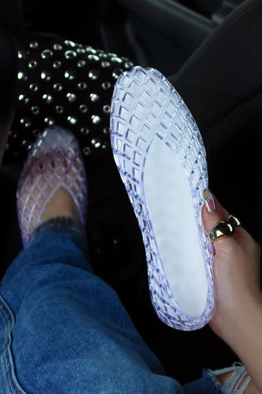 Layla Jelli Flats - Clear