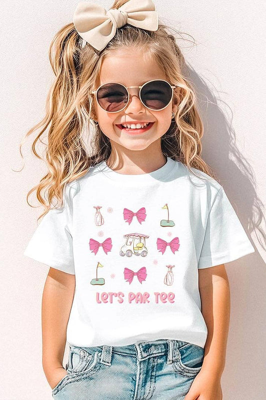 Let's Par Tee Kids Graphic Tee | White