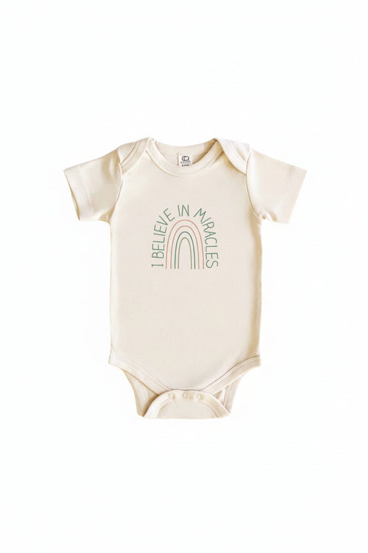 I Believe In Miracles Graphic Bodysuit | Natural