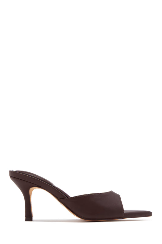 Annayely Single Sole Pointed Toe Heels - Brown