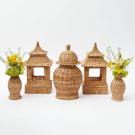 Natural Rattan Decoration Set