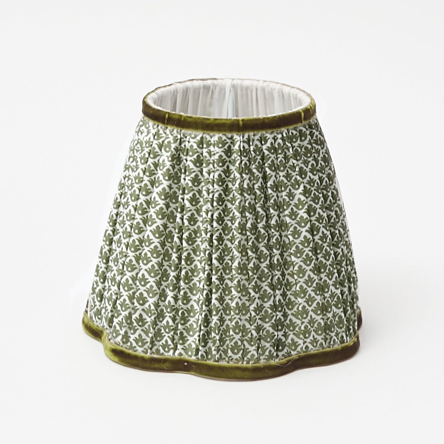 Rattan Ursula Rechargeable Lamp with Olive Lotus Shade (18cm)