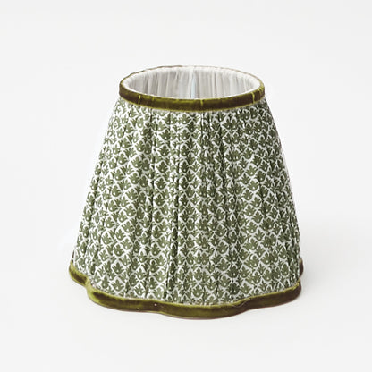 Square Rechargeable Lamp with Olive Lotus Shade (18cm)