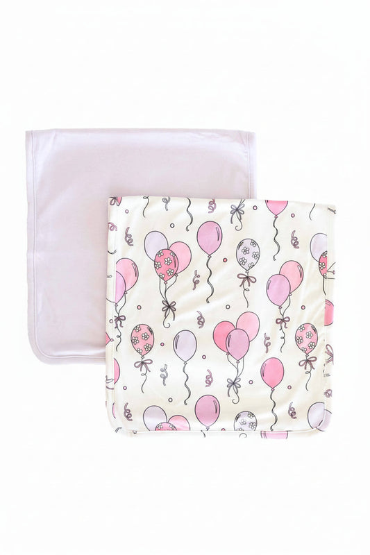 Party Time 2pc Burp Cloth Set | Pink