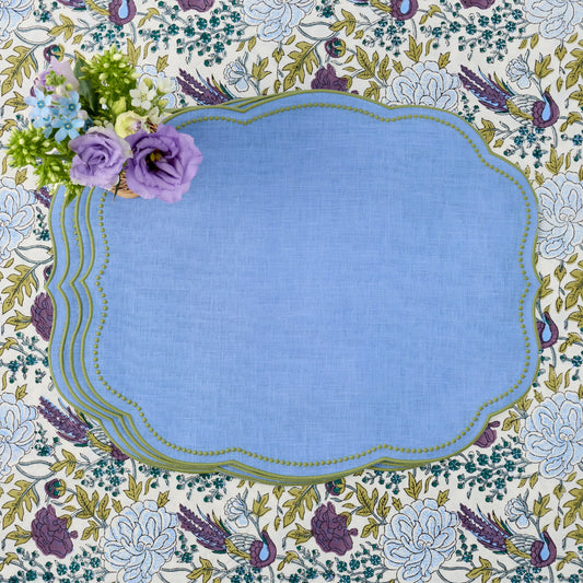 Bluebell & Green Eloise Linen Placemats (Set of 4)