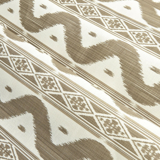 Putty Ikat Stripe Fabric