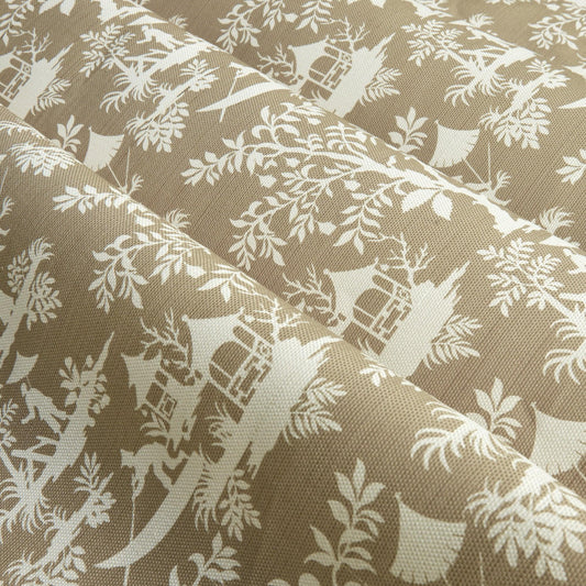 Putty Pagoda Garden Fabric