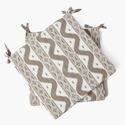 Putty Ikat Seat Pad Cushion