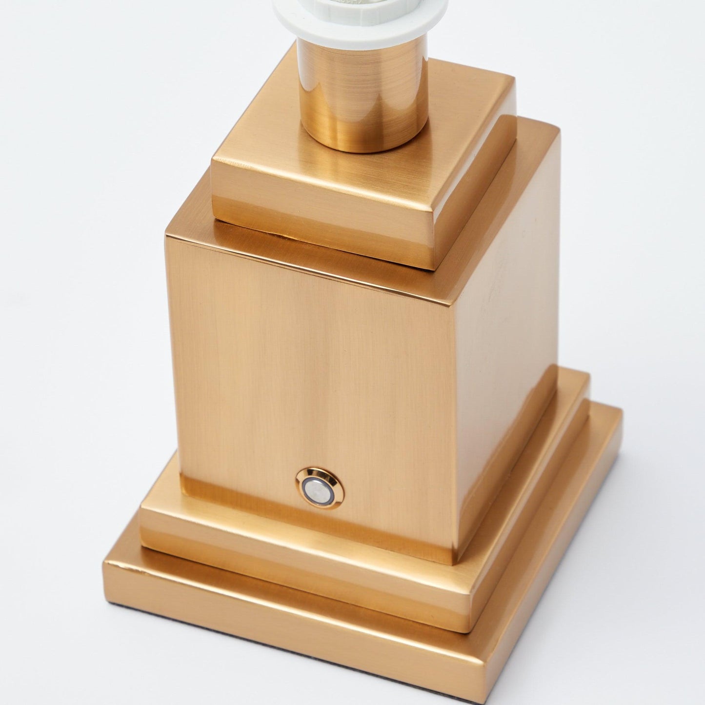 Square Rechargeable Lamp with Olive Lotus Shade (18cm)