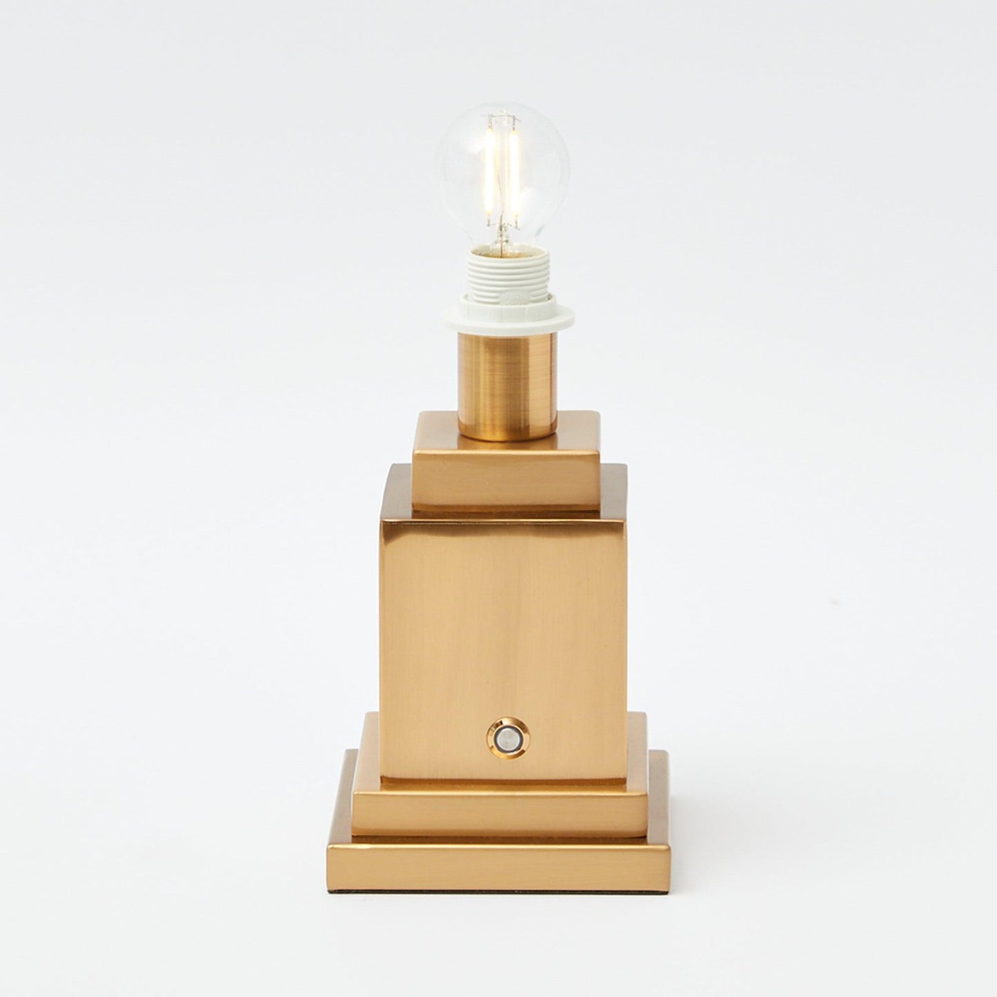 Square Rechargeable Lamp with Pink Ikat Shade (18cm)