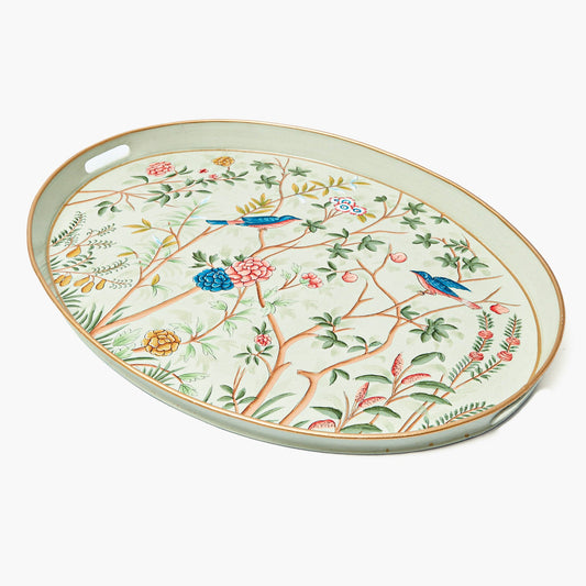 Chinoiserie Tole Oval Tray